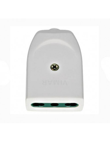 VIMAR 00223.B BIVALENT ELECTRIC SOCKET 10A 16A WHITE FOR EXTENSION