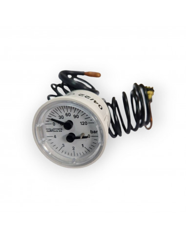 THERMOMANOMÈTRE SIME Ø 40 BLANC 6217006 6217005 FORMAT CHAUDIÈRE ZIP 25 BF ES