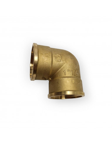 COUDE FEMELLE LAITON Ø 1"1/4 11/4 RACCORD COUDE FILETÉ 90°