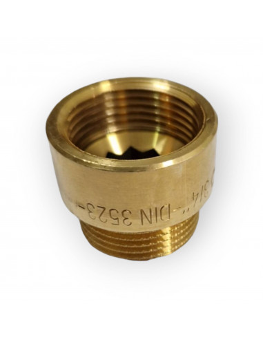 RALLONGE LAITON LOURD Ø 3/4 X 15 MM MALE FEMELLE LAITON MANCHON MF