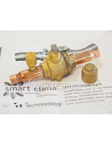 TECNOSYSTEMI ROBINET À BILLE 3/8 AVEC ROBINET DE SERVICE 11135056