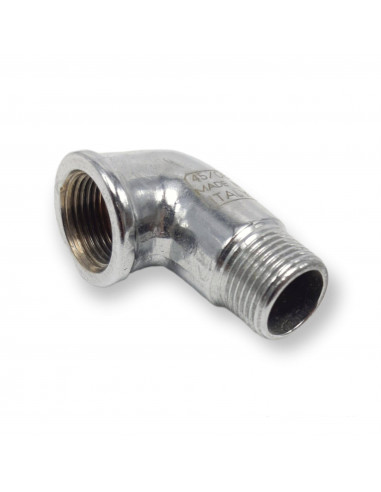 COUDE LAITON CHROME CHROME Ø 3/8 MF MALE FEMELLE RACCORD COURBE