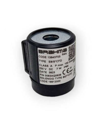 BRAHMA BOBINE ÉLECTROVANNE DE REMPLACEMENT BE7 CFD POUR ÉLECTROVANNE EV 13643703 18812000