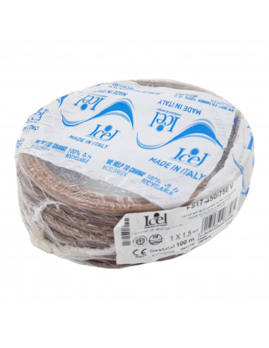 1 MÈTRE CÂBLE ÉLECTRIQUE MARRON Ø 1,5 MM FS17 1X1.5 FIL CÂBLE