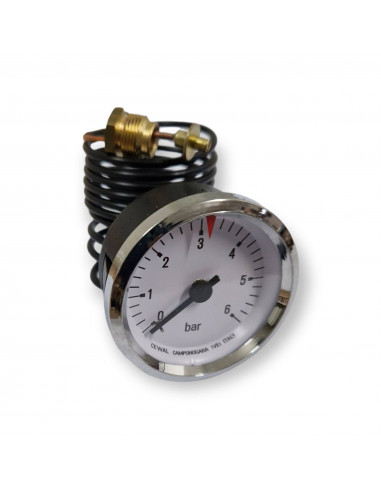 HYDROMÈTRE CEWAL 0-6 BAR Ø 52 MM COMPATIBLE AVEC FERROLI 39803890 36401870 NE FLUSS BOILER 20 EL