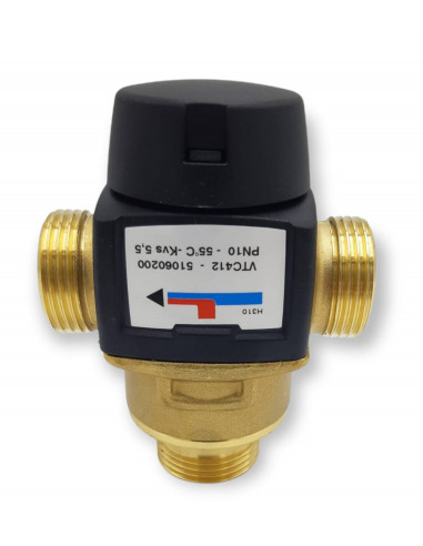 VANNE ANTI-CONDENSATION ESBE VTC412 55°C  Ø 1" 51060200 CHAUDIÈRE À BOIS À GRANULÉS