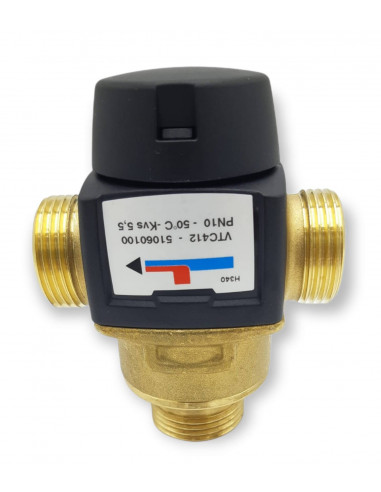 VANNE ANTI-CONDENSATION ESBE VTC412  50°C  Ø 1" 51060100 CHAUDIÈRE À BOIS À GRANULÉS