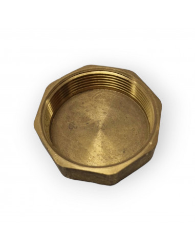 BOUCHON FEMELLE LAITON JAUNE RACCORD FILETÉ Ø 2"