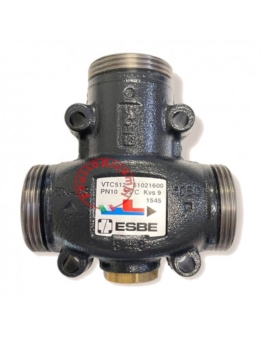 VANNE ANTI CONDENSATION ESBE VTC 512 M 55°C KVS 9 Ø 1" 1/4 MALE POELE A PELLETS CHAUDIERE BOIS 51021600