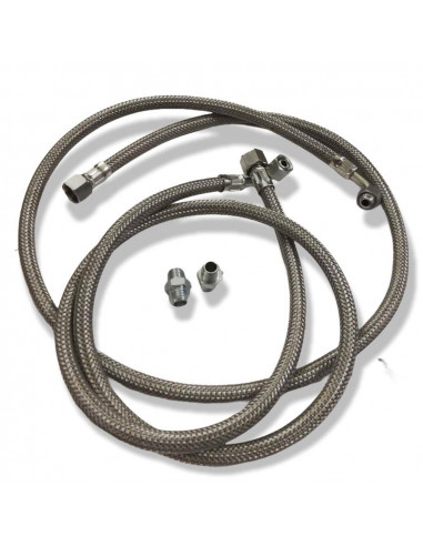 FLEXIBLE 2 PIÈCES POUR BRÛLEUR DIESEL 3/8 X 1/4 CM 120 COUDE 90° 602106