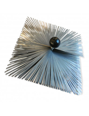 BROSSE CARRE BOULE ACIER TREMPE 225 X 225 MM 904235 CHEMINEE POELE