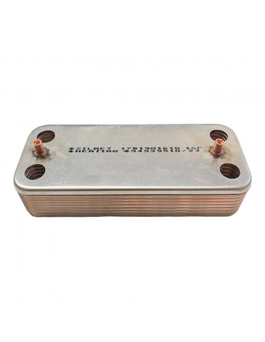 ÉCHANGEUR SANITAIRE ZILMET 16 PLAQUES 17B1901610 17B1901600 COMPATIBLE SAVIO BIASI BI1161100 BI1001102
