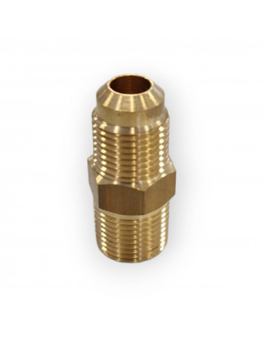 JOINT DE MAMELON EN LAITON Ø 3/8SAE À 3/8NTP RACCORD CLIMATISATION