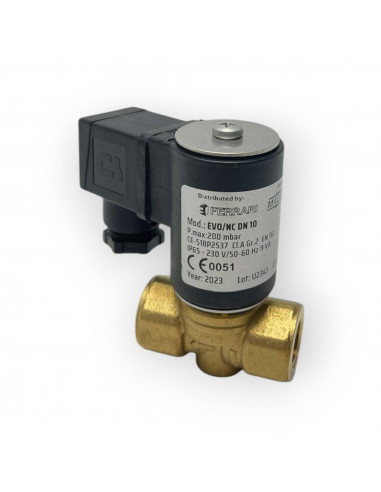 ÉLECTROVANNE GAZ NORMALEMENT FERMÉE MADAS EVO/NC DN10 À RÉARMEMENT AUTOMATIQUE 200 MBAR 3/8"