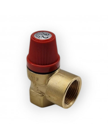 CALEFFI 532043 SOUPAPE DE SÉCURITÉ 3 BAR Ø 1/2 FEMELLE X 3/4 FEMELLE