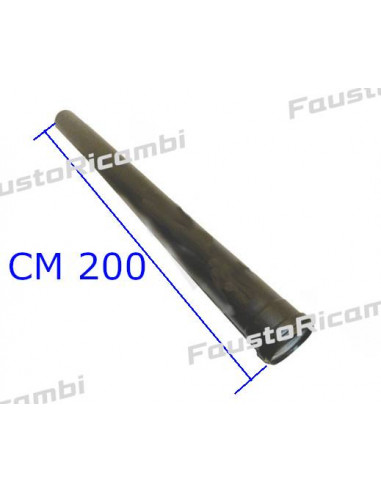 TUBE CM 200 ACIER INOXYDABLE ÉPAISSEUR 1,2 MM NOIR Ø 80 POUR POÊLES À BOIS À PELLETS THERMO-CHEMINÉES