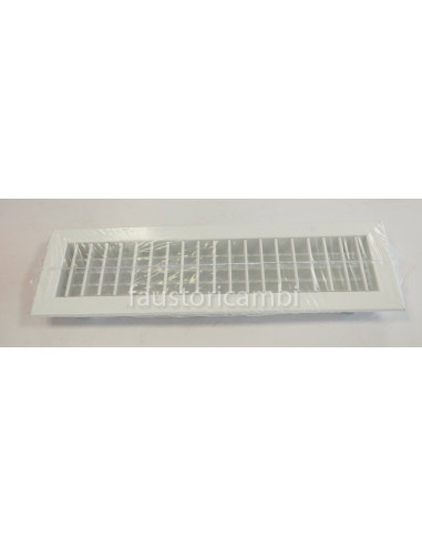 GRILLE DE SOUFFLAGE D'AIR RÉGLABLE EN ALUMINIUM 400 X 100 MM BLANC RAL 9016