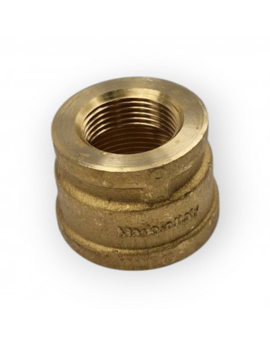 MANCHON EN LAITON RÉDUIT FF Ø 1"1/2 X 1" FEMELLE FEMELLE RACCORD LOURD