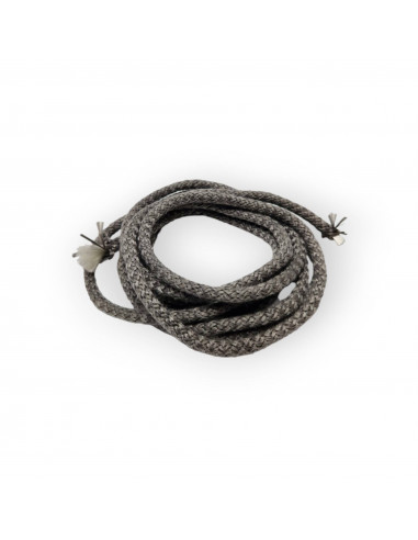 JOINT ISOLANT EN CORDE TRESSE NOIR ARCTIQUE Ø 14 MM POUR PORTES DE POÊLES À GRANULÉS