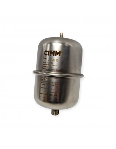 VASE D'EXPANSION CIMM EN ACIER INOXYDABLE Ø 1/2 LITRES 2 POUR EAU SANITAIRE