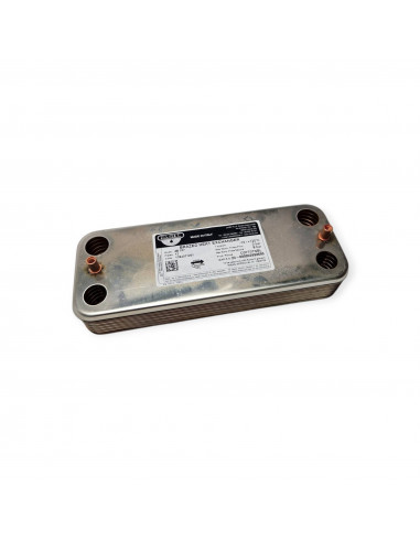 ÉCHANGEUR SANITAIRE 12 PLAQUES COMPATIBLE AVEC CHAUDIÈRE BAXI JJJ005625460 JJJ005633110 OCEAN LUNA 20 FP